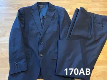 네이비 남성용 수트 상하의 세트