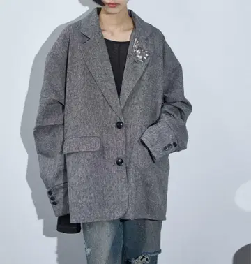 THE YON 그레이 테일러드 자켓