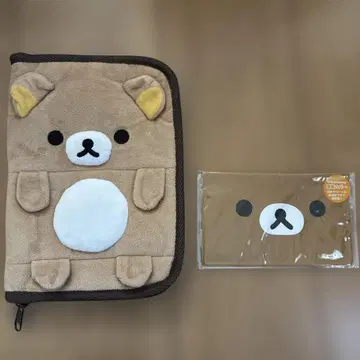 리락쿠마 봉제 인형 모자 수첩 케이스 통장 커버