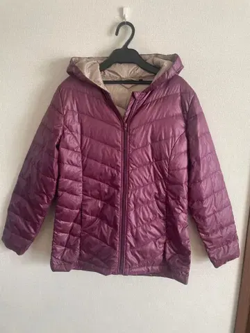 퍼플 M 다운 자켓
