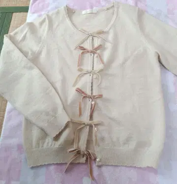 핑크하우스 리본이 예쁜 가디건 새상품급