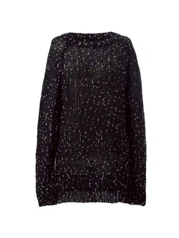 미사용 새상품 컬러풀 폼폼 니트 Sylvian 블랙