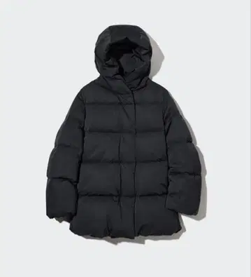 UNIQLO 파우더 필드 다운 숏코트 블랙 S 사이즈