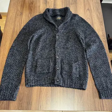 BEAMS PLUS 숄카라 니트 가디건 M 일본제 울