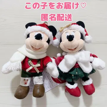 디즈니 크리스마스 2025 미키 미니 인형 배지 택 포함