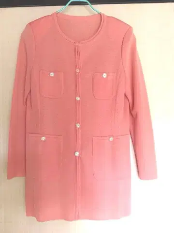LAPINEE 코랄 핑크 가디건 38