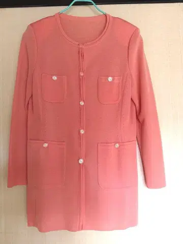 LAPINEE 코랄 핑크 가디건 38