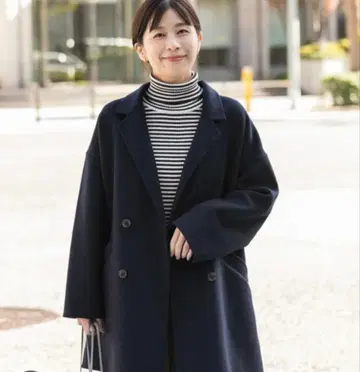 [ 미사용 새상품 ] 어반 리서치 도어스 울 리버 테일러드 코트 네이비