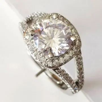 매우 깨끗한 대형석 반지 반지