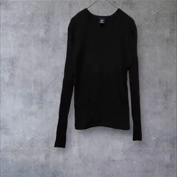 a2391 [갭] 긴팔 V넥 리브 니트 가을/겨울 블랙 S/P