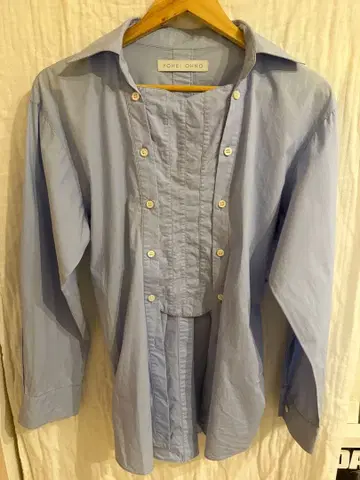 YOHEI OHNO 라이트 블루 버튼 셔츠