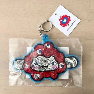 [ 미사용 새상품 ] 미야쿠미야쿠 변신 반짝이 가죽 키링 시나몬