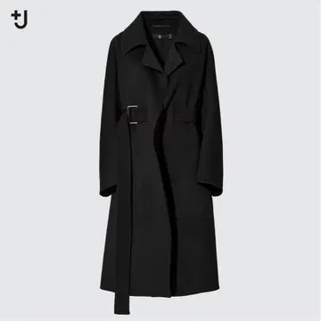 [ 새상품 ] UNIQLO +J 캐시미어 블렌드 랩 롱 코트 S 블랙