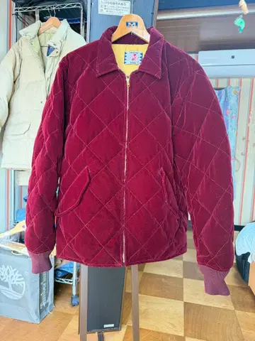 SON OF THE CHEESE 다운 자켓 와인 레드