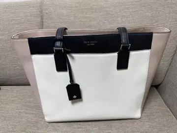 케이트 스페이드 토트백 화이트/블랙/핑크