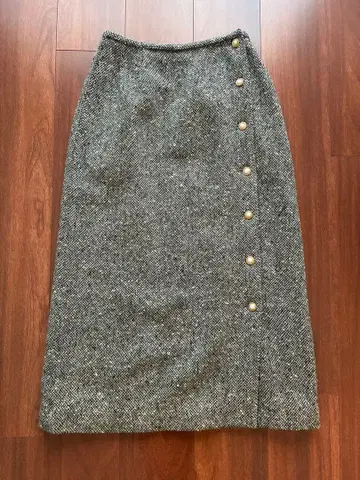 INGEBORG 트위드 타이트 스커트 그레이 계열