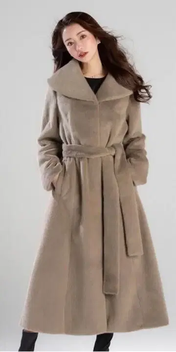 베이지 롱 코트 EmiriaWiz M 미사용품