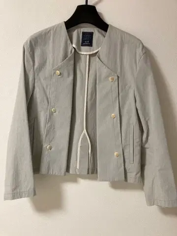 노카라 더블 버튼 자켓 그레이