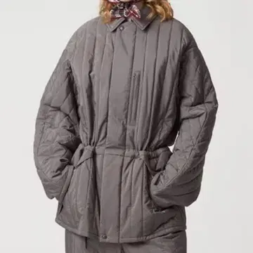 새상품 6(ROKU) 퀼팅 블루종 그레이