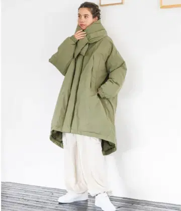 머플러 달린 몬스터 코트 BAYFLOW 베이플로우 카키