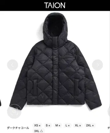 TAION 시티 다운 후디 다크 차콜 L 사이즈 새상품 시착만 한 상품