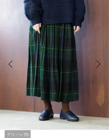 natural by clip 2025AW 린넨레이온 체크 스커트