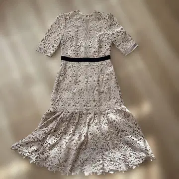 셀포드 레이스 원피스 핑크 베이지 38