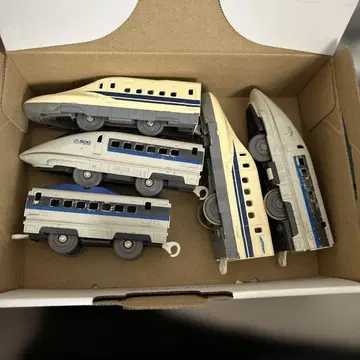 프라레일 차량 세트 5량 화이트/블루