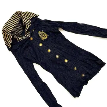 [ 레어 ] d.i.a 긴팔 니트 셔츠 블랙 x 금 헤이세이 갸루