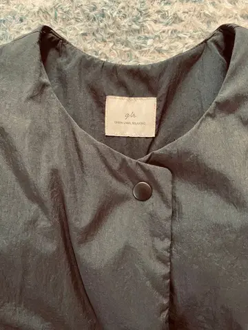 그린라벨 블랙 다운 자켓 스테디셀러 노카라 사이즈 38