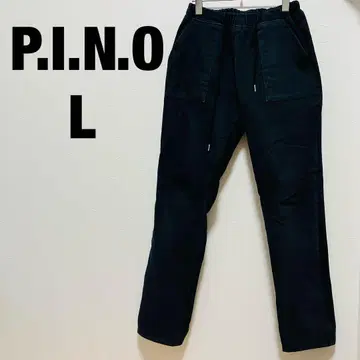 데님풍 캐주얼 팬츠 치노 팬츠 코튼 캐주얼 허리밴딩