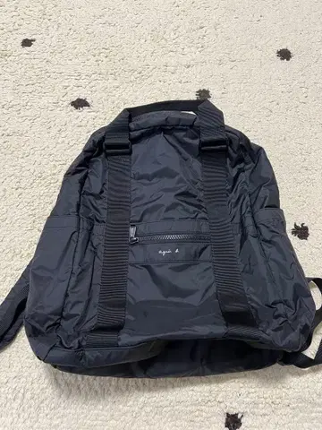 블랙 나일론 백팩