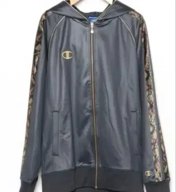 Champion 후드 부착 자켓 블랙