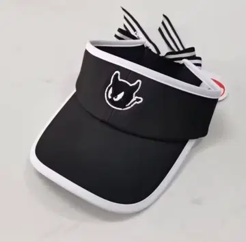 WAAC 골프 리본 포함 여성용 선바이저 모자 블랙