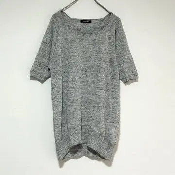 n0818 [ 로트레아몽 ] 새상품급 린넨 혼방 라메 니트 라운드넥