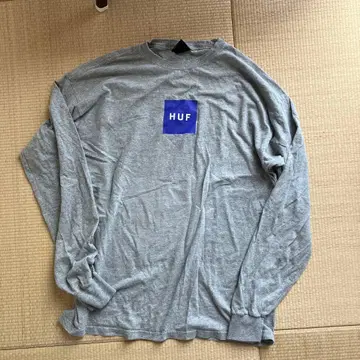 HUF 그레이 로고 프린트 T셔츠 XL