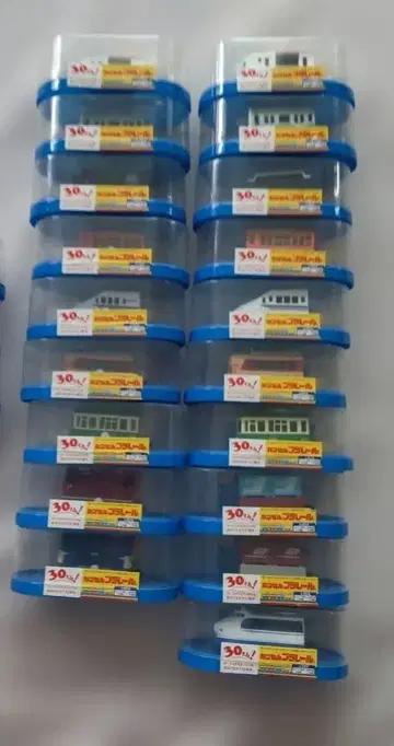 캡슐 프라레일 태엽 차량 + 후부 차량 서클 K 땡스 19종