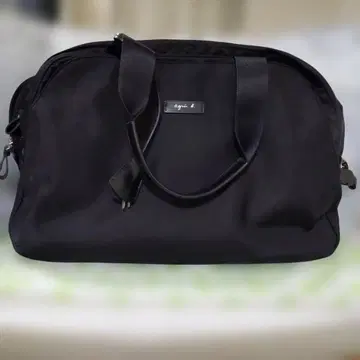 블랙 나일론 보스턴 백