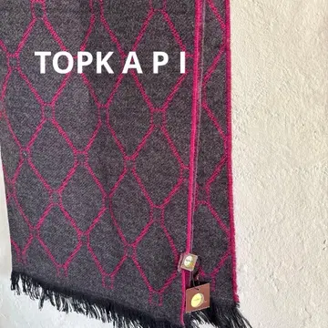 탑카피 다이아몬드 패턴 스톨 그레이&핑크 프랑스제