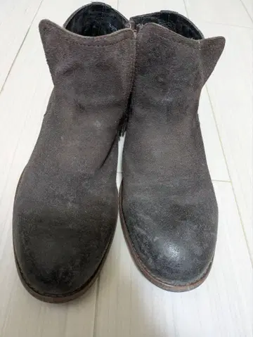 다크 브라운 사이드 고어 부츠 버클 포함