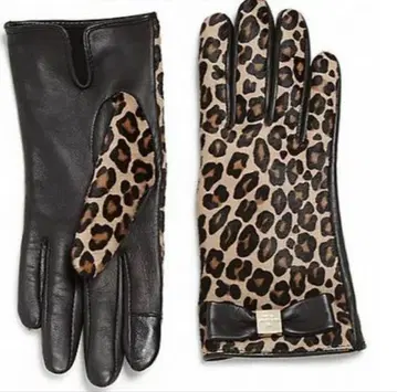 케이트 스페이드 오샤레사마 장갑 레오파드