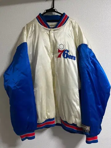 G-III 76ers 바시티 자켓 XXL 아이보리/블루