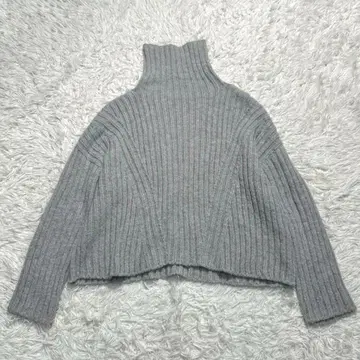 나인 모헤어 하이넥 오버 니트 그레이