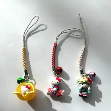 레어 히로시마 도쿠시마 야마구치 한정판 지역 한정 키티 스트랩 3종 세트