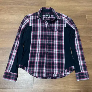 PPFM 체크 무늬 플란넬 셔츠 S
