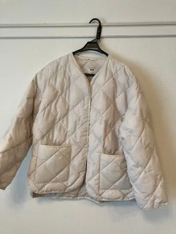 UNIQLO 유니클로 퍼프 테크 릴랙스 자켓 내추럴 M 사이즈