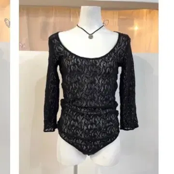 itimi 장미 시스루 바디수트