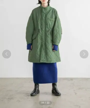 yuw 퀼팅 모즈 코트