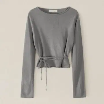 ohotoro 크롭 스트링 니트 그레이