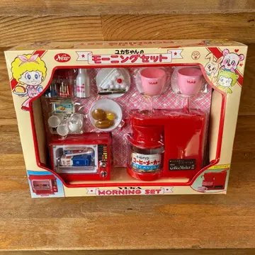 미사용 [ 쇼와 레트로 ] 유카짱의 모닝 세트 미니어처 소꿉놀이
